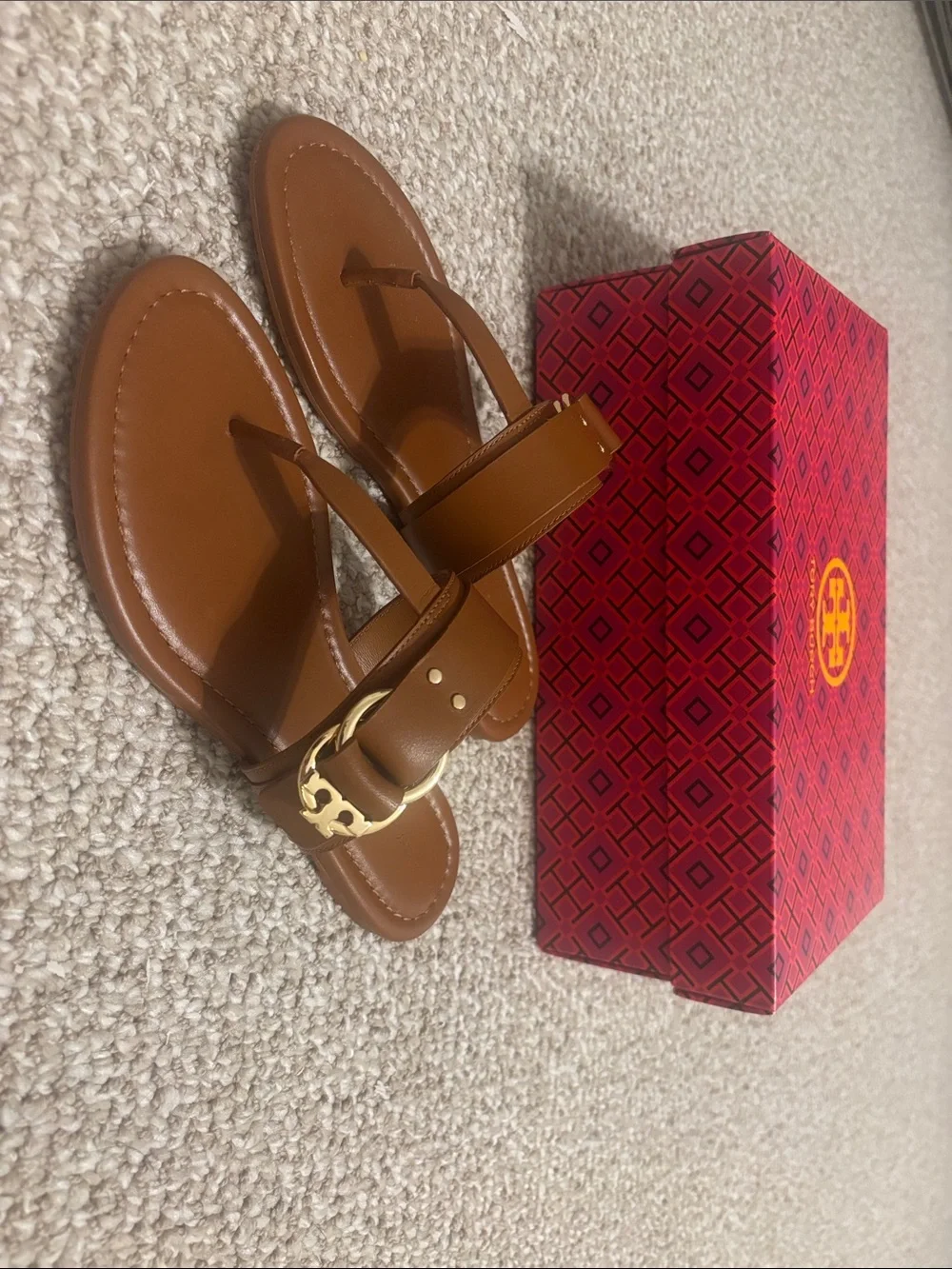 Tory Burch Shelby Thong Leather Sandals